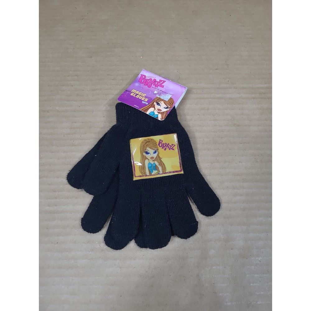 Vtg Bratz Pink Winter Gloves  Girls  KIDS 7-16‎  / Fits Women S - M Vintage Y2k - Picture 2 of 4